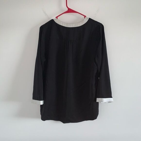 J Crew V-Neck Black Shirt M - Picture 3 of 7